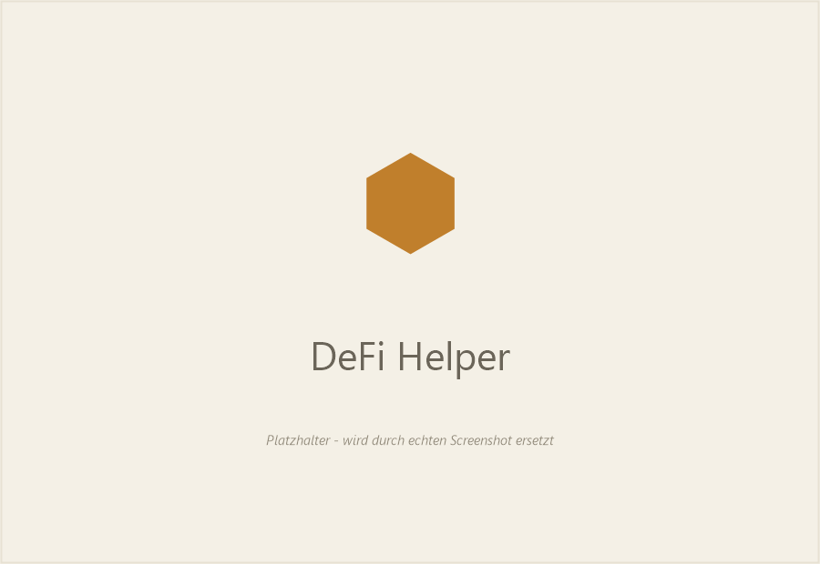 DeFi-Helper-Bereich in Honey Cloud