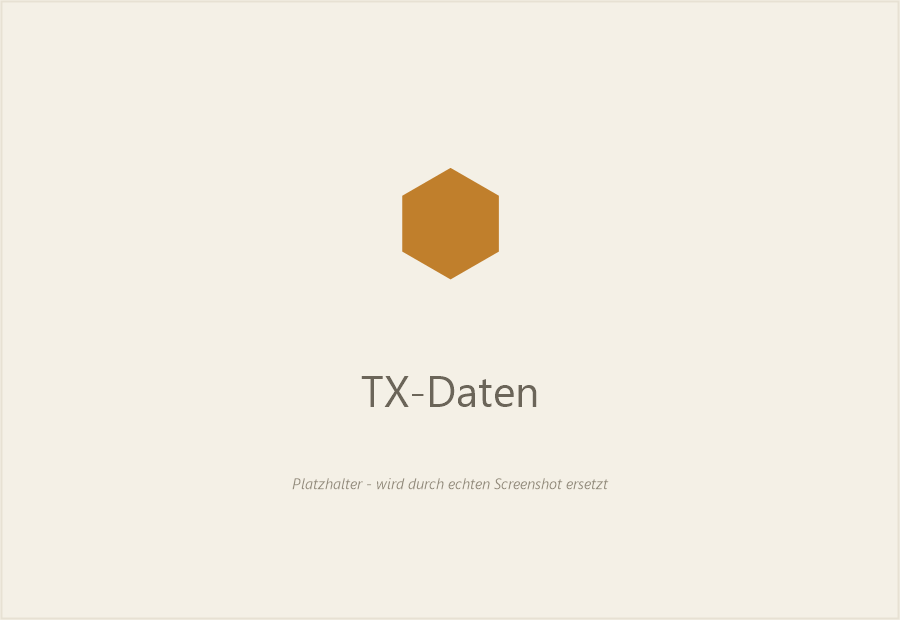 TX-Daten-Ansicht von Honey Cloud